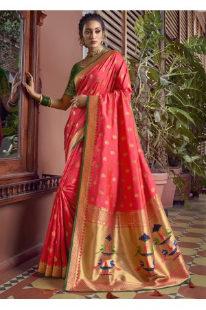 Pink Silk Saree